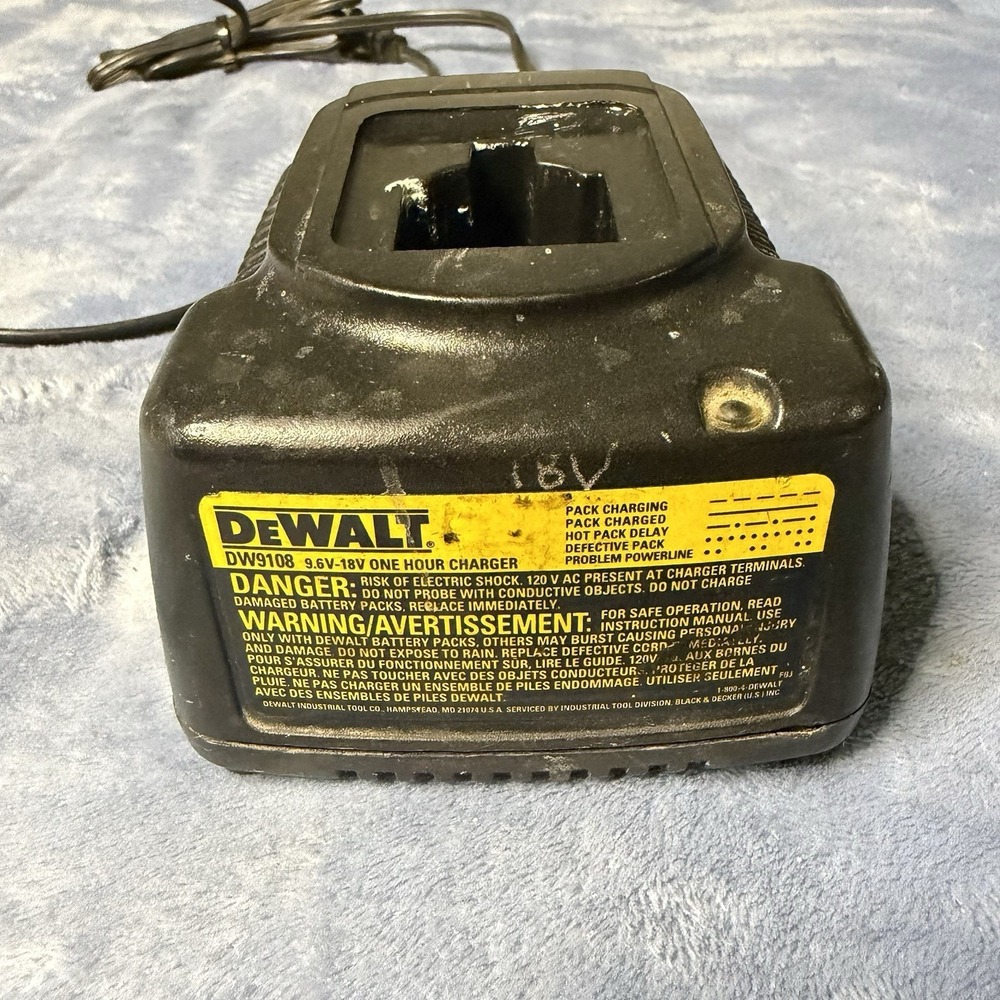 DeWALT DW9108 Fast Ni-Cad Battery‎ Charger 9.6v-12v-14.4v-18v Fit DW9116